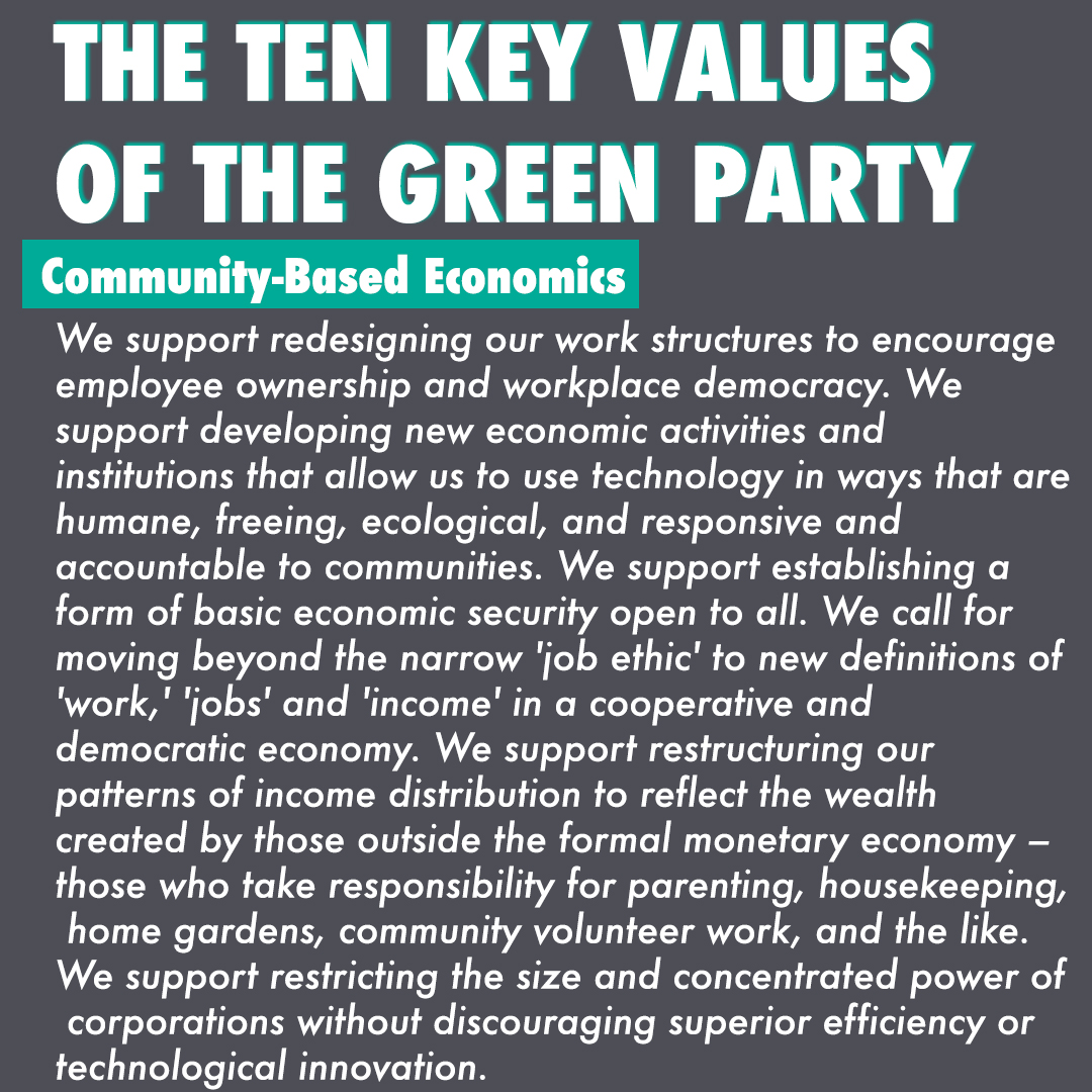 Lets talk about the Green Party's Ten Key Values! THREAD!