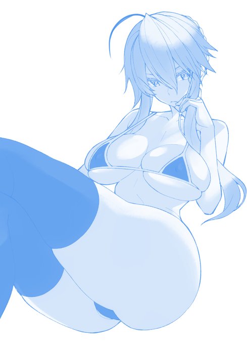 12月だけど水着👙乳上rkgk  本日の進捗、ペン～基本。  #FGO #今日のらくがき 