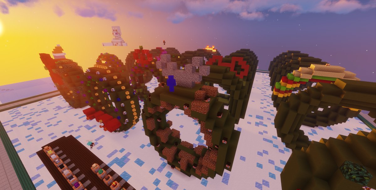 ConnectedCamps's tweet photo. This past Saturday, we made holiday wreaths during #KidClub in Minecraft! It's all bells, ribbons, trinkets, and... dirt blocks?! 🤔 https://t.co/xbe4iafYXO