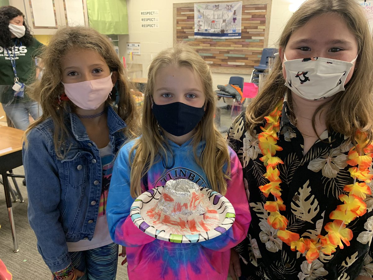 Chedrickteach's tweet image. Start your volcano using a plate and cup.  Then choose: Play-Doh, foil, wax paper, plastic wrap, and/ or scrap paper to build up the sides. Then add communication, collaboration, critical thinking, creativity, and caring. @PKESAdmin #FM21STEAM #PanthersEngaged