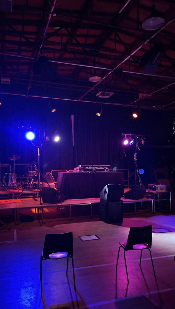 Busy times at work getting ready for end of year shows. Here is my basic lighting design for the DJ setup tomorrow. The sound system is rather good too, I’ll grab a picture tomorrow. Doesn’t look too bad for a college performance space... #lightingdesign #Lightingshow