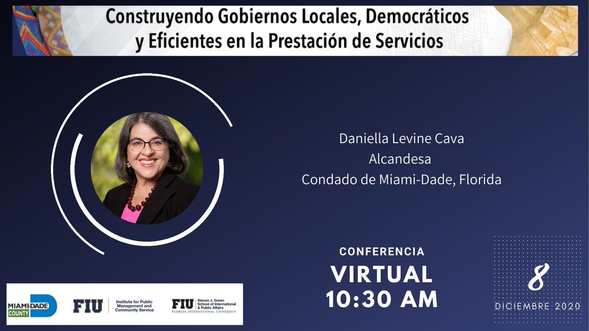 ipmcs's tweet image. El propósito de esta conferencia es construir puentes en Latinoamérica 
#ConferenciaDeAlcaldes @FIUPublicAdm @ipmcs @FIU #Descentralizacion #Gobernanza #AutoridadesLocales #Latinoamerica @FLACMA_ @CCFlacma @el_BID @MiamiDadeCounty @AALMAC_Mx @Findel_arg