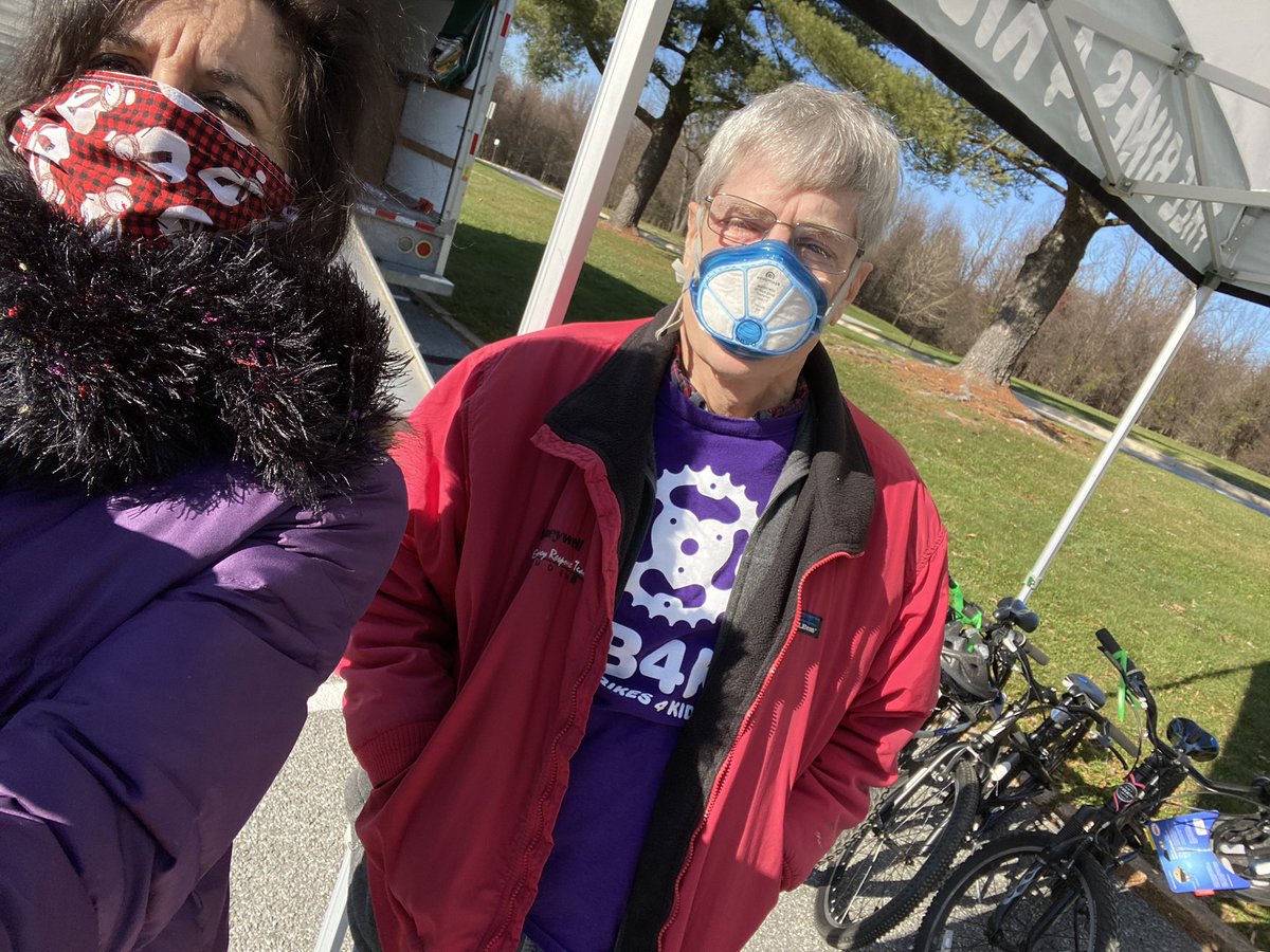 Free bikes for kids handed out gently used bikes at Northfield.  Wonderful organization