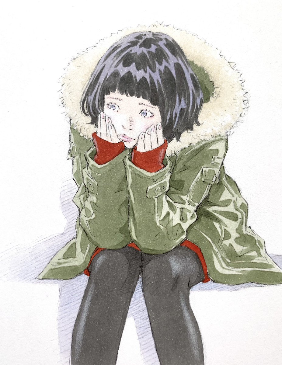 「さっぶ。 」|窪之内 Eisaku 英策のイラスト
