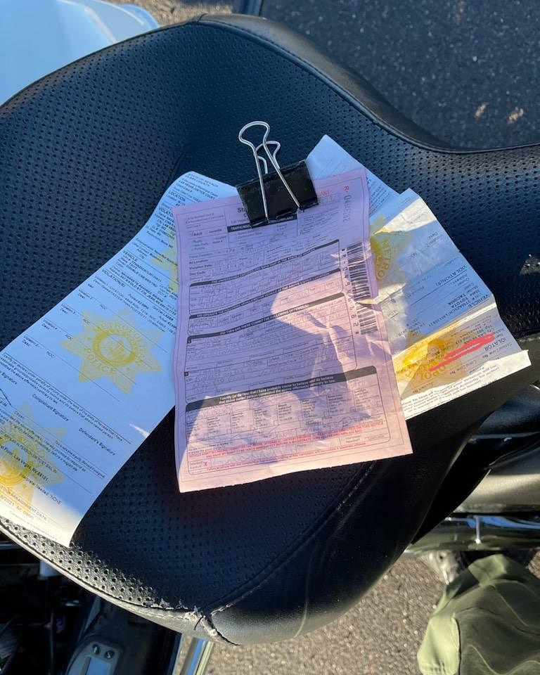 LVMPD_Traffic's tweet photo. So, cutting ya a break with a 5mph over ticket twice didn't teach ya....today you get a full 82mph in a 65mph. Next, you'll get an Uber! #WhenDoYouLearn #RollMeATow #AnyPointers #NoPointsLeft https://t.co/Db2wca86ZS