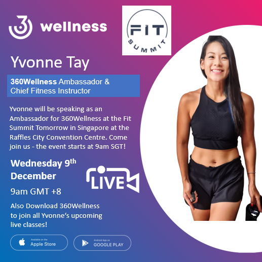 DEFITofficial's tweet photo. 360Wellness is a Silver Sponsor at the Fit Summit happening tomorrow! Join us with Yvonne!

#event #wellness #networkingevent #fitnesstech #apacfitsummit #fitnessleaders #networking #activesg  #wellness #healthylifestyle #getactivesg #sglifestyle #sgfitness #workoutfromhome https://t.co/rwfx1NBm2C