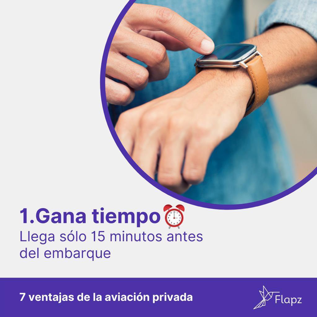 flapzapp's tweet photo. Cuando vuelas en aerolíneas comerciales pierdes más tiempo del que crees. Desde llegar al aeropuerto, hacer el check-in, esperar en las filas de seguridad, abordar el avión y recoger tu equipaje; todo suma y crea una acumulación significativa de tiempo! Ahórratelo en Flapz https://t.co/xZEzO8oJBp