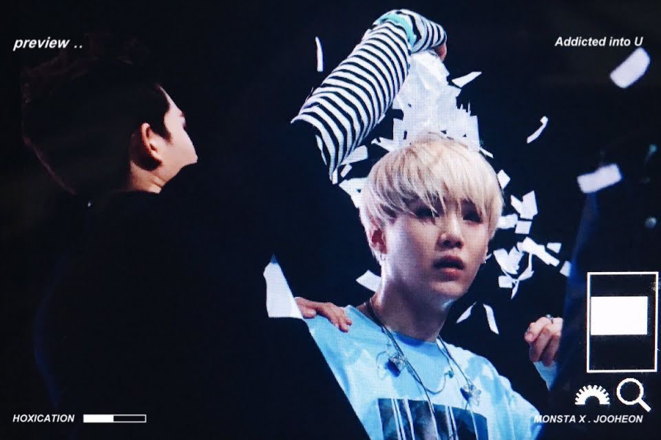 MonstaX Kihyun and Yoongi are known to have been friends since predebut (before BTS were big)