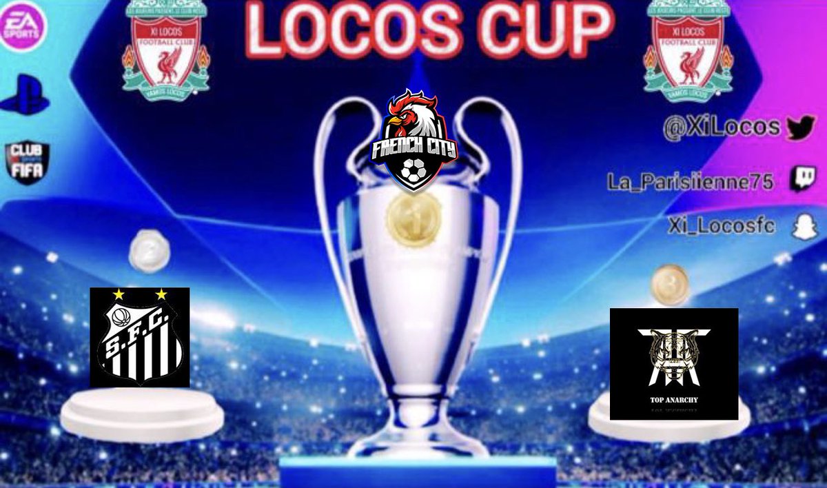 FRENCHCITY1's tweet photo. Très belle victoire à la Locos Cup. Bravo à tout les joueurs et aux organisateurs du tournoi 🙏 

Phase de poule :
🟧 1-1 Top Anarchy 
✅ 4-1 Fc soir 
✅ 6-0 @Urbex_cp 

Quart de finale :
✅ 5-1 Yamaha Esport 
✅ 6-1 Top Anarchy 
✅ 2-1 Santos

Bilan de la soirée :
24 buts https://t.co/eIs4OVMjwL