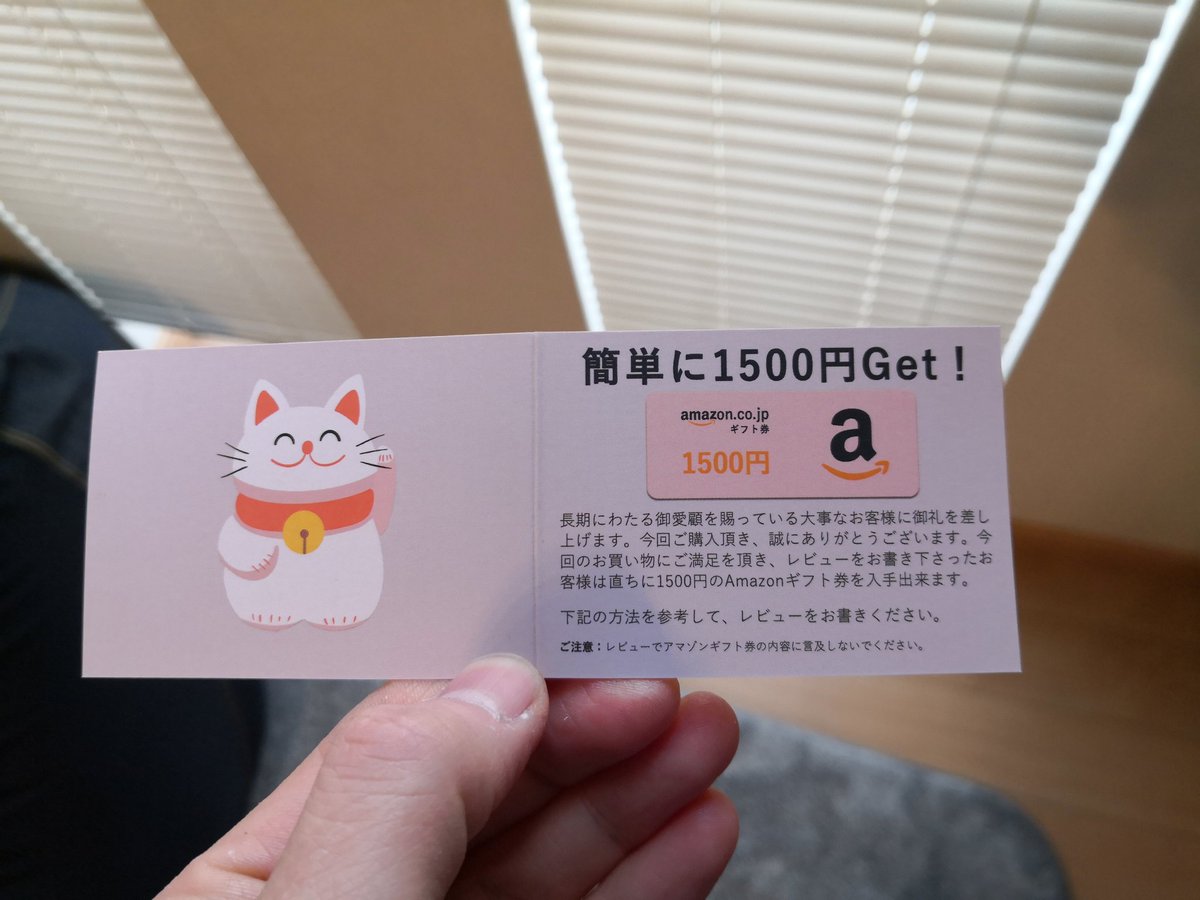 りくらいまー Amazonで中華 イヤホン買ったら レビュー依頼と謝礼に1500amazonポイントのクーポン券が同梱されていた レビュー書かないけど Amazonレビューを当てに出来ない根拠がこんなところに