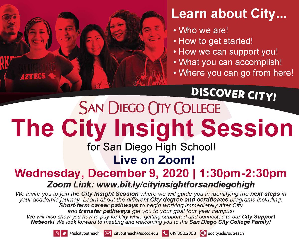 We invite you to join the City Insight Session where we will guide you in identifying the next steps in your academic journey. 
Zoom: bit.ly/cityinsightfor…