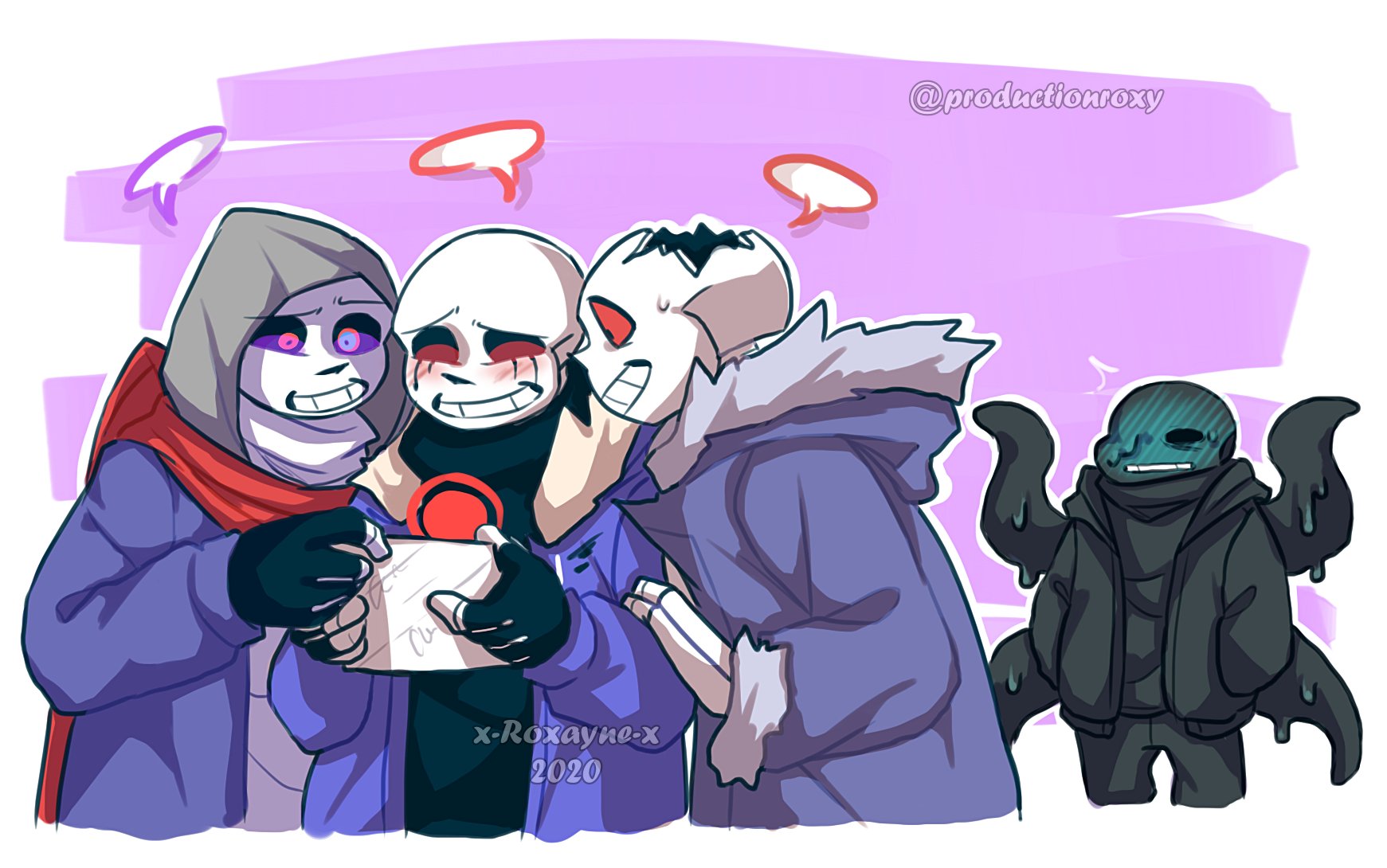 Dust!sans x horror!sans From @ProductionRoxy on Twitter