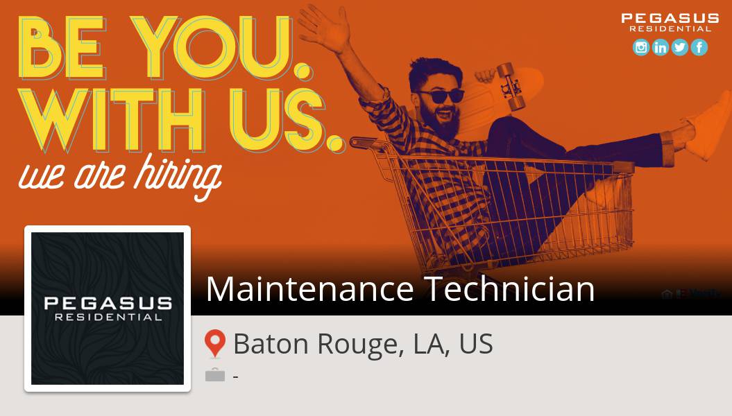 Check out this #job: #Maintenance #Technician at #PegasusResidential (#BatonRouge) app.work4labs.com/w4d/job-redire… #pegasuspower #wemakepigsfly #pegasusresidential #wehelppeoplefindhome #pegasus