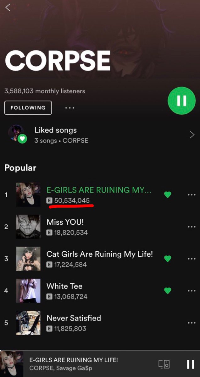 Corpse_Husband's tweet image. E-GIRLS GOT 50M 🖤🖤🖤🖤
THANK YOU SO MUCH