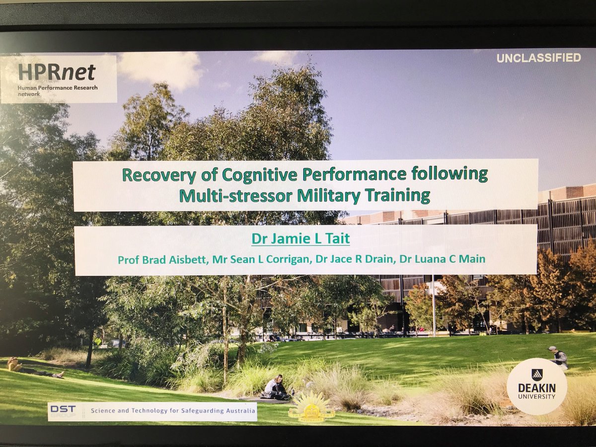 Jamie Tait (@jamietaitphd) on Twitter photo 🗣️Presented @ Virtual Defence Human Sciences Symposium <a href="/Deakin/">Deakin University</a>..re: recovery #cognition post-training.👍session on #cognitive performance & enhancement; #research that will⬆️#capability of #defence personnel #DefenceScience
//👏<a href="/LuanaCMain/">Luana Main</a> <a href="/seanlcorrigan/">Sean Corrigan</a> <a href="/BradAisbett/">Brad Aisbett</a> <a href="/j_draino/">Jace</a>🙏 🗣️Presented @ Virtual Defence Human Sciences Symposium <a href="/Deakin/">Deakin University</a>..re: recovery #cognition post-training.👍session on #cognitive performance & enhancement; #research that will⬆️#capability of #defence personnel #DefenceScience
//👏<a href="/LuanaCMain/">Luana Main</a> <a href="/seanlcorrigan/">Sean Corrigan</a> <a href="/BradAisbett/">Brad Aisbett</a> <a href="/j_draino/">Jace</a>🙏