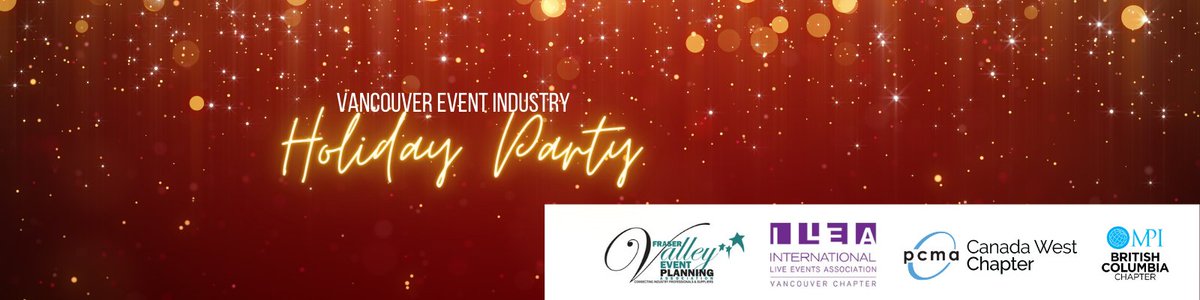 Join Industry Associations: ILEA Vancouver, MPI BC Chapter, PCMA Canada West, and Fraser Valley Event Planning Association (FVEPA) in Zooming Around the Computer Screen!
Register today!events.eply.com/VancouverEvent…
#ileavancouver #PCMAcanadawest #FVEPA #industryholidayparty #eventprofs