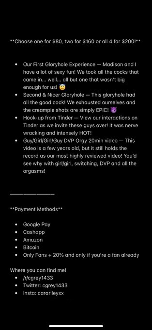 GLORYHOLE✨CREAMPIES✨TINDER HOOK UPS✨GIRL/GIRL✨ORGY✨DVP https://t.co/9jL0kitPI2<a href="/tag/mvsales"class="tags"><span>#mvsales</span></a>