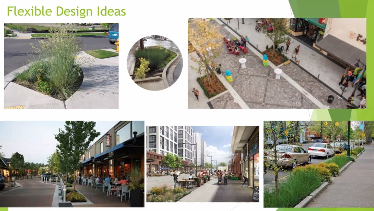 Flexible design and careful choice of materials would allow the street to be reconfigured for different designs