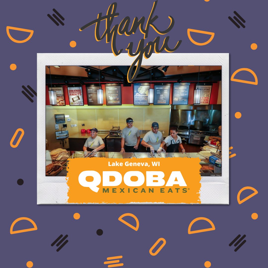 RockCentralLG's tweet photo. We want to give a big thank you to Lake Geneva's @qdoba for hosting our fundraiser yesterday and graciously donating a percentage of their profits! 🥙
Be sure to keep a look out on our page for future fundraising events! https://t.co/8GYo5lUcJS