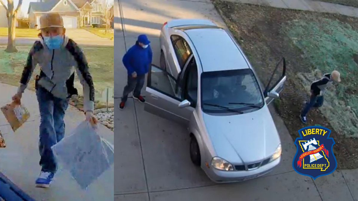 PORCH PIRATES!! Remember to have your packages safely delivered to your work or have a neighbor get them. If you recognize these porch pirates contact the TIPS Hotline 816-474-TIPS (8477) or our department at 816-439-4730. #ProtectYourProperty #PiratesStink