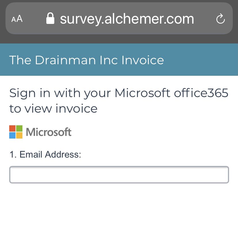 did you know survey gizmo is now named <a href="/AlchemerHQ/">Alchemer</a> ?

It’s still abused for cred #phishing though !

Email Subject: Check #&lt;no&gt; payment 

survey.alchemer[.]com/s3/6076800/The-Drainman-Inc-Invoice

urlscan.io/result/befc66c…