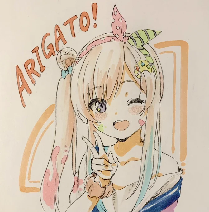 画像リプっぽく描いたイオフィちゃん。下描き、線画、文字無しver.です 