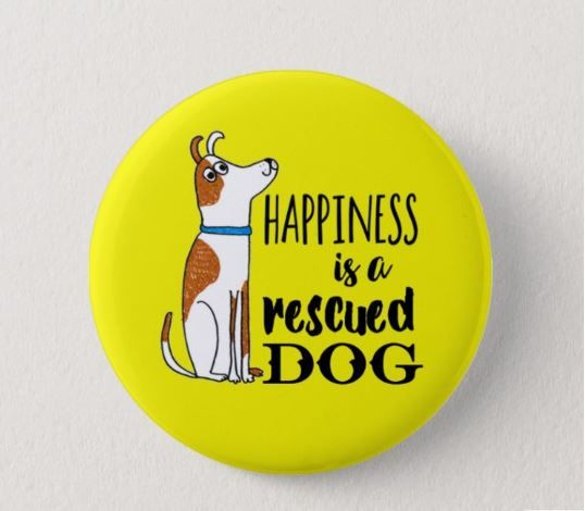 SquarePenguinHQ's tweet photo. Happiness is a rescued dog - Magnet or Pin Badge >> https://t.co/j61BiNSrXX #rescuedogs #dogs #cute https://t.co/gYx453YL7j