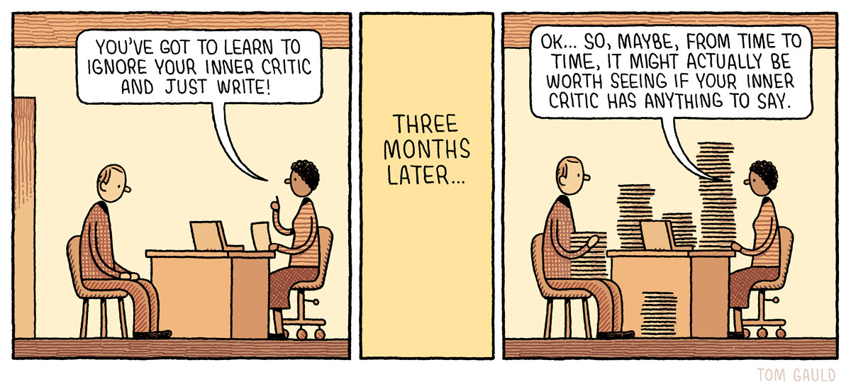 TourismJournal's tweet photo. On the inner critic that pervades our research.
#ResearchHumour by Tom Gauld. https://t.co/7kzr4IKOL0