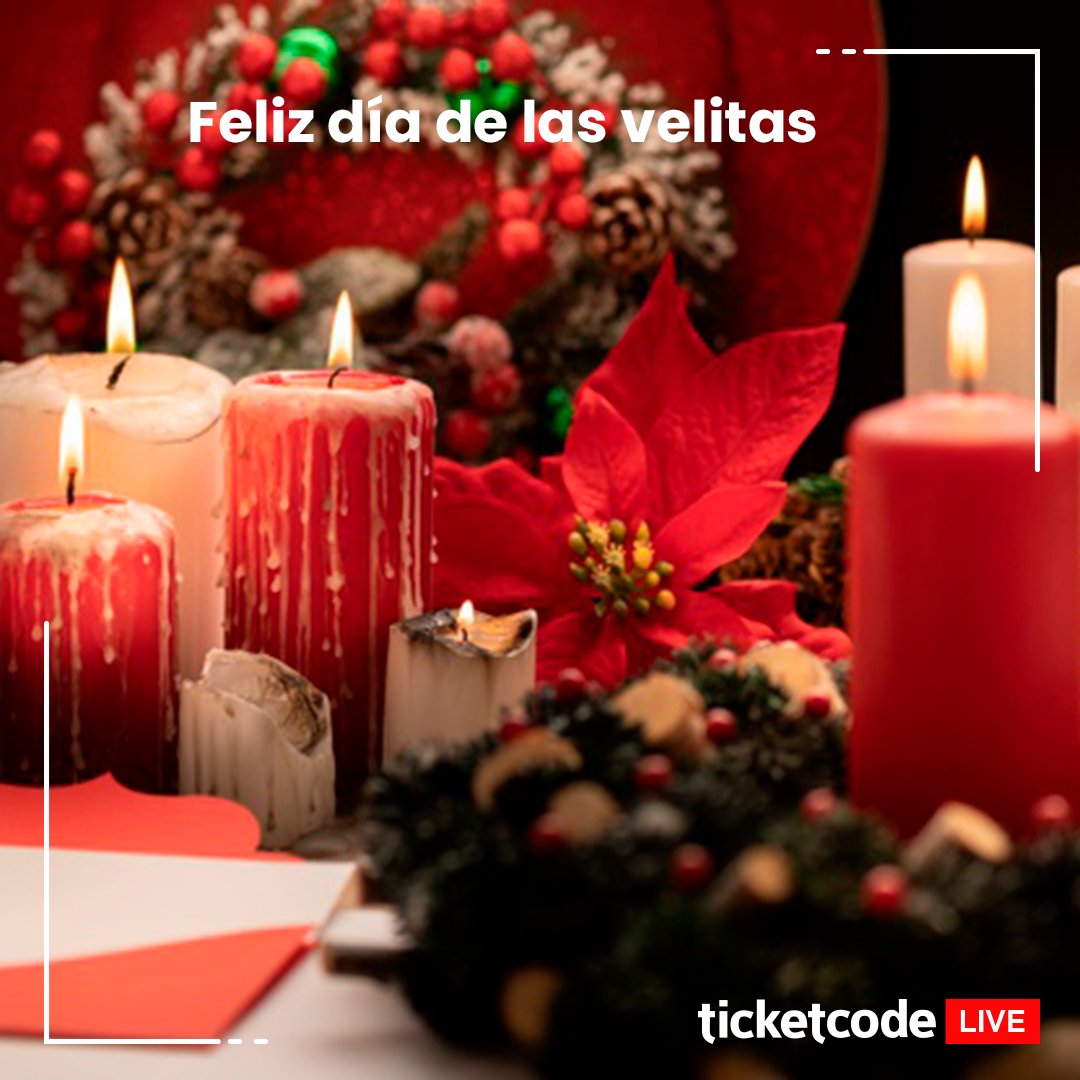 TicketCode's tweet image. Celebremos este #DíaDeVelitas 🕯con responsabilidad, aprovechando los beneficios de la tecnología para conectarnos con nuestros seres queridos y vivir la magia💫 de esta temporada navideña en forma segura. #TicketcodeLive
