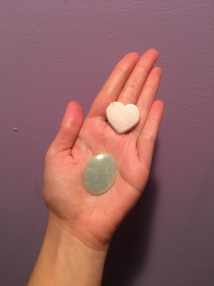 Scolecite heart & Amazonite cab I purchased from  @artbyjacstudio a couple of months ago to attempt to wrap myself 