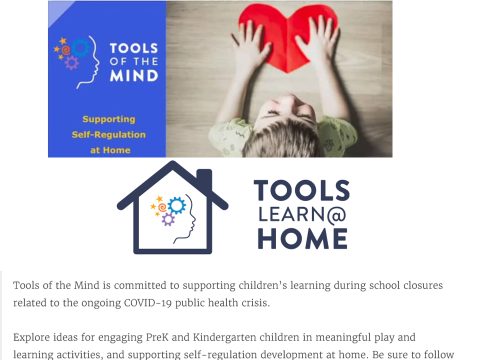 DrAdeleDiamond's tweet photo. WONDERFUL NEWS! The fantastic preschool &amp; kindergarten program, Tools of the Mind, has new parent resources online completely for *FREE* to help during Covid lockdowns. Check it out at: https://t.co/HLwHpdpnwj  
#Parents #Self_Regulation #Executive_Functions #ToolsoftheMind https://t.co/ehOkcVuyA6