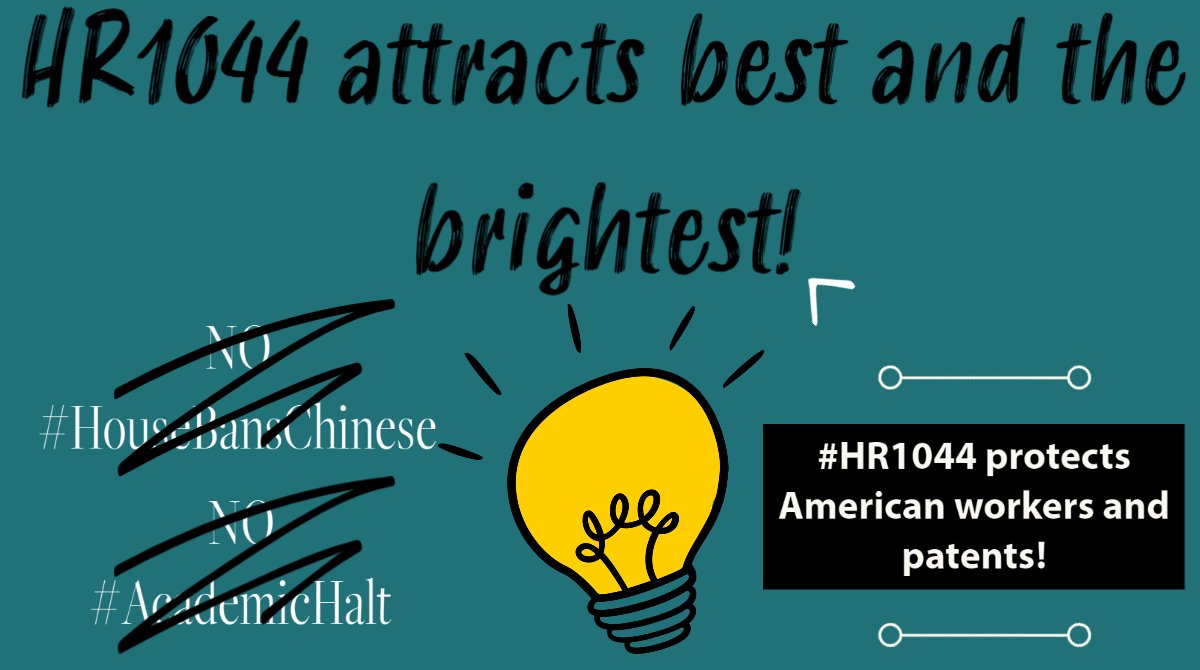 GCBCoalition's tweet photo. Special Interests spread lies against American interests:

❌THERE ARE NO #AcademicHalt
❌THERE ARE NO #HouseBansChinese

✔️#HR1044 protects American workers and patents!
✔️Provisions in #S386 help USCIS protect the integrity of immigration.
—#PassHR1044, IT IS GOOD FOR AMERICA🇺🇸 https://t.co/r8g1rPEOAc
