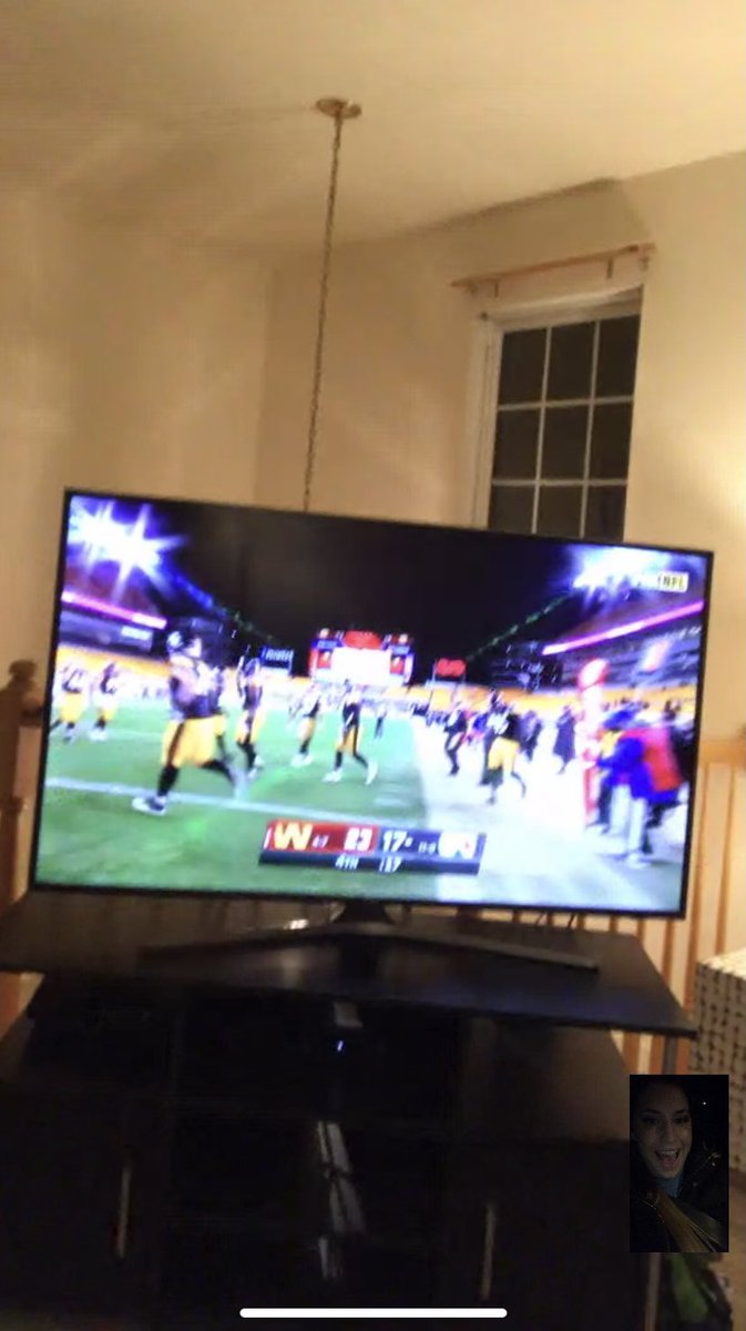 missDCfootball's tweet photo. So I had to work late tonight and I realized it was 17-17 as I getting in the car. Video called my kids who were at home so I could see the end of the game... holy shit yโall, itโs pure joy on my face in the bottom corner ๐ #HTTmfR โค๏ธ๐ https://t.co/g0kz1alSH8