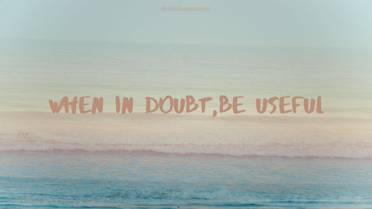 DDVirtual's tweet image. When in doubt, be useful.✨
#content #contentideas #contenttips #business #marketing #socialmediamanagement #socialmediamarketing #virtualassistant