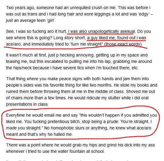 Allo cishets often don't embrace aces.Sure, they might accept "cishet" aces, but usually because they assume that those "cishet" aces are fellow allo cishets. That's not acceptance.Otherwise, there's a whole lot of insulting, pity, suggesting/attempting to "fix" aces, etc.