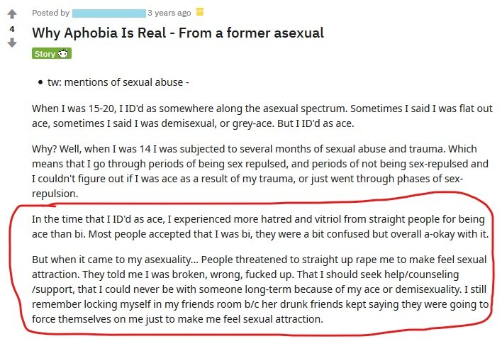 Allo cishets often don't embrace aces.Sure, they might accept "cishet" aces, but usually because they assume that those "cishet" aces are fellow allo cishets. That's not acceptance.Otherwise, there's a whole lot of insulting, pity, suggesting/attempting to "fix" aces, etc.