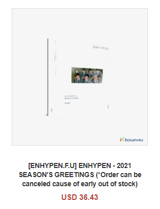 Ktown4u_main's tweet photo. ✨Collab X ENHYPEN FAN UNION✨

📢 ENHYPEN - 2021 SEASON'S GREETINGS is NOW available in the union link!!!

LINK : https://t.co/oiAeRZDWLS https://t.co/Jys0df6uzq