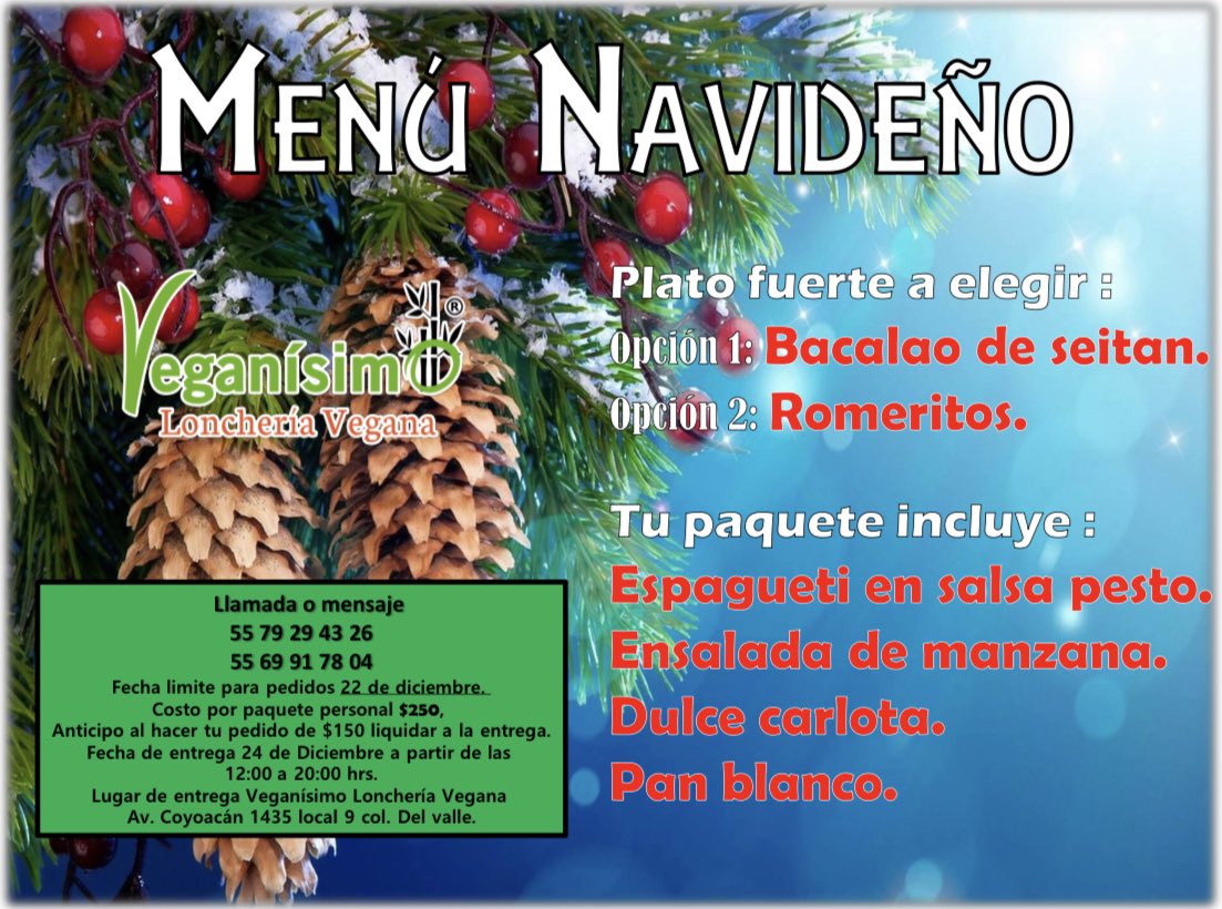 Ya tenemos la cena para la nochebuena!!  Ya estamos levantando pedidos