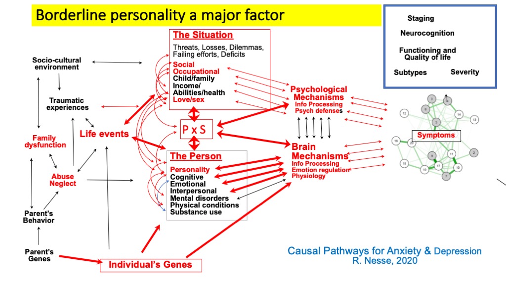 But this person's problematic personality is a product of many factors. It causes major disruptions that feed back and further influence the person and the situations.
