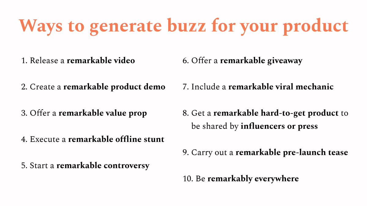 Founders often ask me how to create buzz around their launch. I finally have an answer: Do something remarkable. *Something worth remarking about*In this week's post, I share examples and strategies of remarkable A few favorites in thread below  https://www.lennyrachitsky.com/p/creating-buzz-at-launch