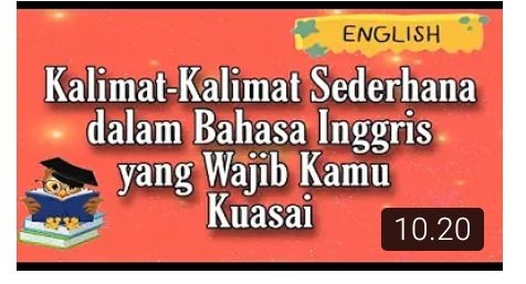 Wajib kamu tau  🙂

Cek di Channel:

Ana  S  LearnEnglishTogether