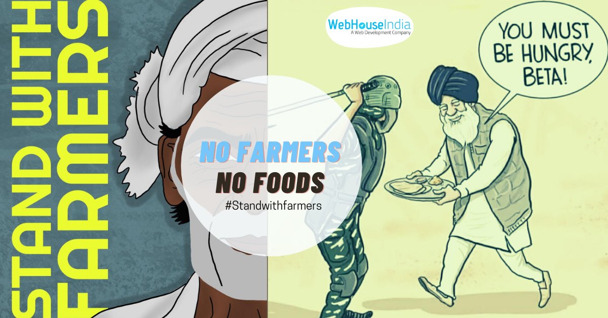 WebhouseIndia's tweet photo. If you ate Today, Thank🙂  a Farmer | No Farmers No Food

#standwithfarmers #आज_भारत_बंद_है  #भारत_बन्द_नहीं_बुलंद_है, #8_दिसम्बर_भारत_बन्द  #BharatBandh https://t.co/ZDmHgUEJ1l
