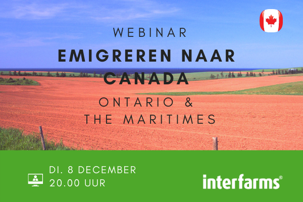 Interfarms's tweet photo. Vanavond 8 dec. 20.00 uur: webinar #emigreren naar #Canada. Live verbinding met onze begeleiders in Ontario en The Maritimes, een melkveehouder uit PEI en onze visumconsulent. Voor aanmelding: https://t.co/lA68acCqsi https://t.co/11AgdxP4YI