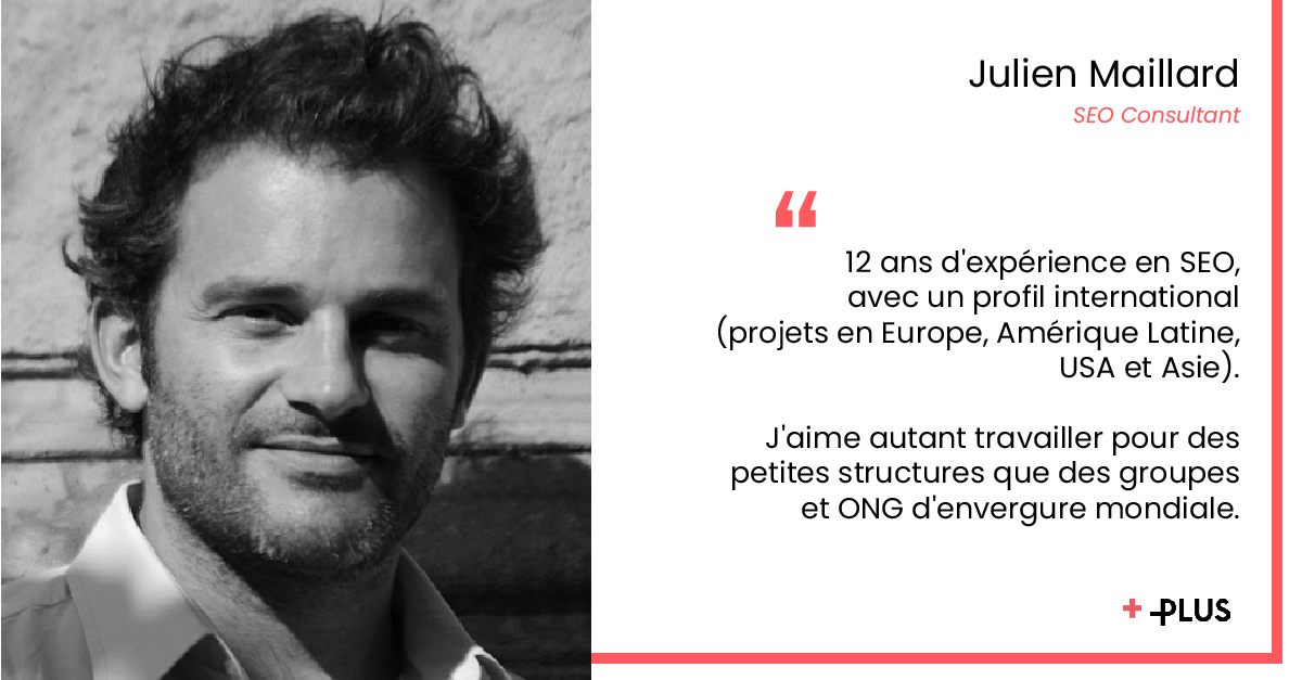 PLUSecedi's tweet photo. [ PORTRAIT - Julien Maillard ]

Julien est spécialiste SEO depuis 12 ans.

Il travaille main dans la main avec les autres experts du Collectif PLUS, le SEO étant une discipline transversale par nature.

En savoir plus sur les membres du collectif ➡ https://t.co/5FasuC8thT https://t.co/RgXvGhcgtj