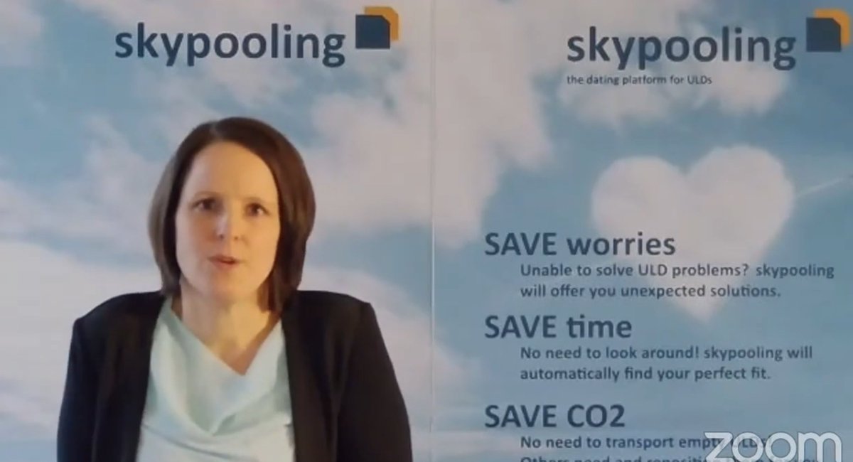 MSpiessl's tweet photo. Reducing #CO2 in the #aircargo industry isn't about adding a thought on top: it's changing the very way you think: "What's important is not a #sustainability strategy as such, but rather making your strategy sustainable" – Christine Klemmer @skypooling at the @tiacaorg conference https://t.co/ltGOlR5BMn