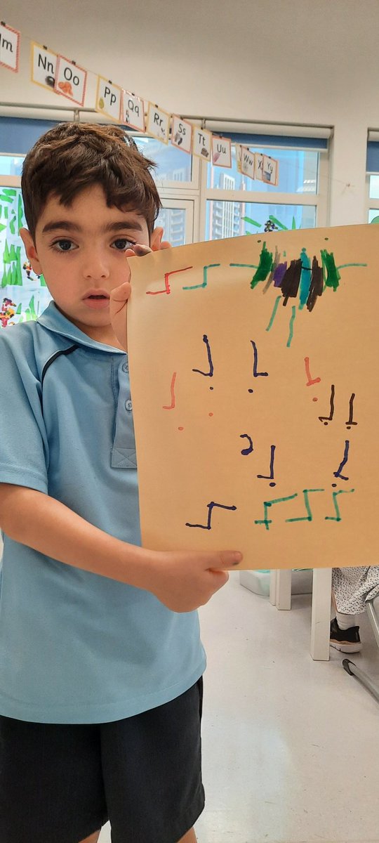 WPS_FS2's tweet photo. 💫#FS2F Zekri was a "Proud Peacock" and was keen to share his letter practise with everyone! 🦚 https://t.co/lX1s0s89Y3