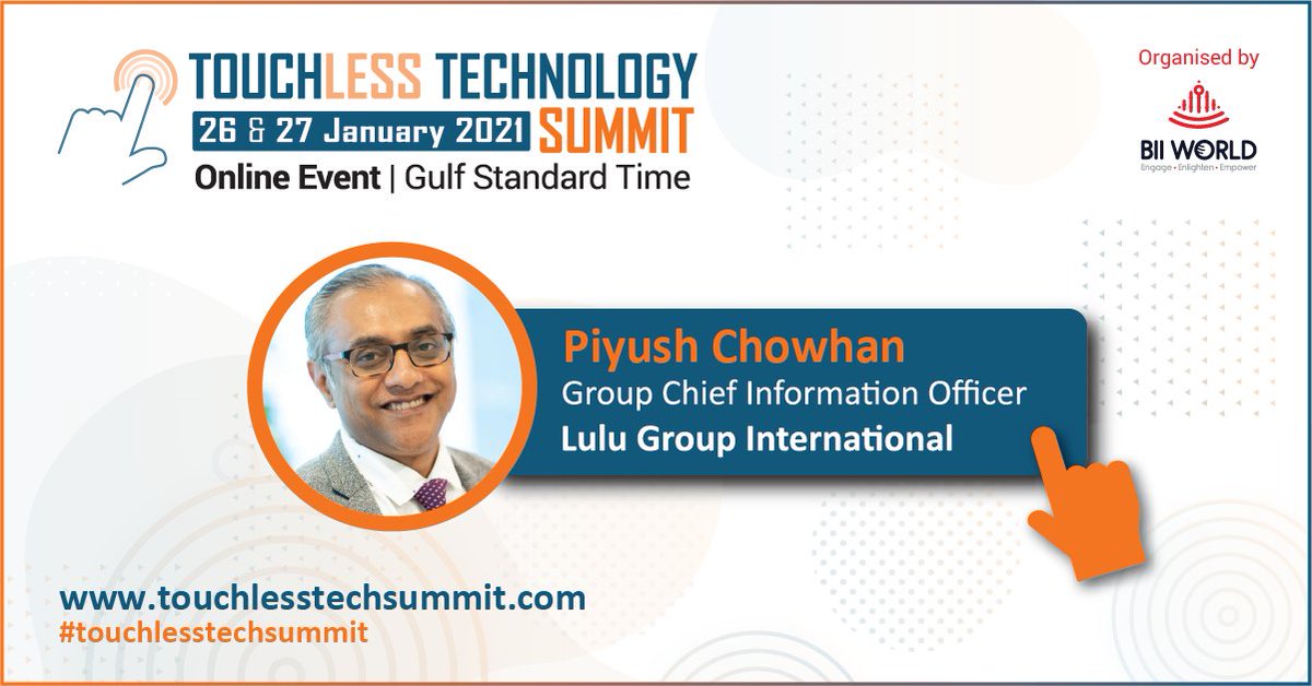 biiworld's tweet image. Piyush Chowhan, will be sharing his insights at the #touchlesstechnology Summit. #Touchlesstechsummit #contactlesstechnology #Innovation #emergingtechnology #AI #deeplearningai #RPS #MachineLearning #AI #sensortechnology #touchlessbiometrics #touchlessaccess #contactlesspayments