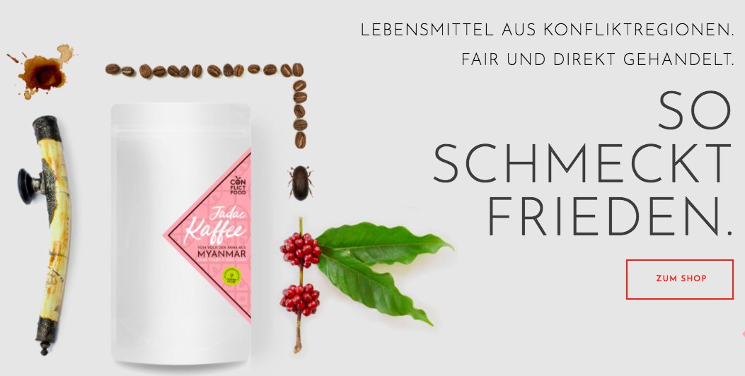 Eine sehr wertvolle und visionäre Initiative: Lebensmittel aus Konfliktregionen, fair und direkt gehandelt:
#peace #conflict #security #fairtrade #women #socialenterprise 
conflictfood.com