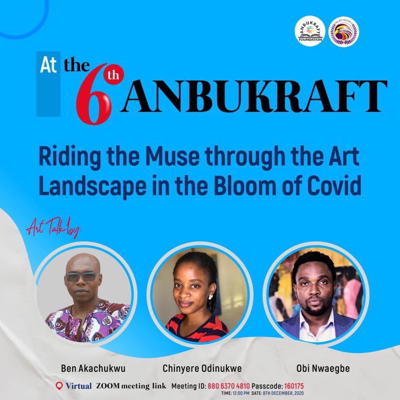 Chilbeth's tweet photo. I'll be having an artist talk today at the 6th ANBUKRAFT along with 2 other artists on creative experiences in the era of Covid19. 
12pm (CAT) 

Join👉🏻 https://t.co/fp549FDNSg

#artisttalk #artincovid19 #artisttalkmagazine #artisttalks  #nigerianartist #anbukraft https://t.co/LXFdv2lFS4