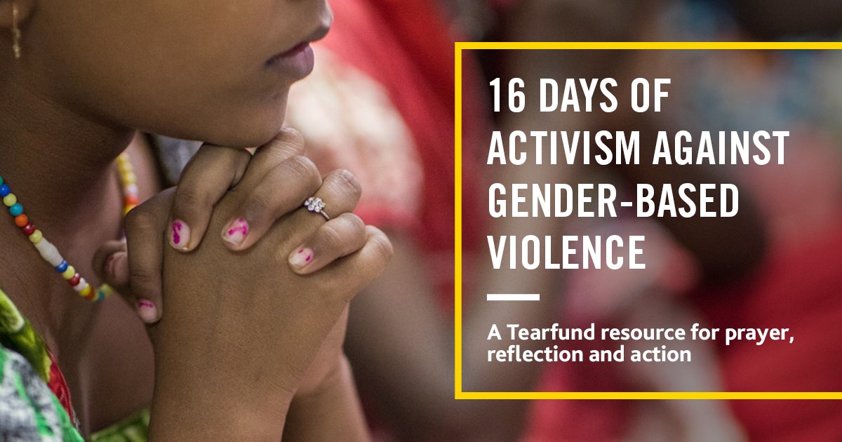 Tearfund's tweet image. Pray for protection of women and girls who are sold into the sex trade – that they will find justice and healing from the horrors they have endured, and that they will recover their sense of purpose. #16Days tearfund.org/OV16Days